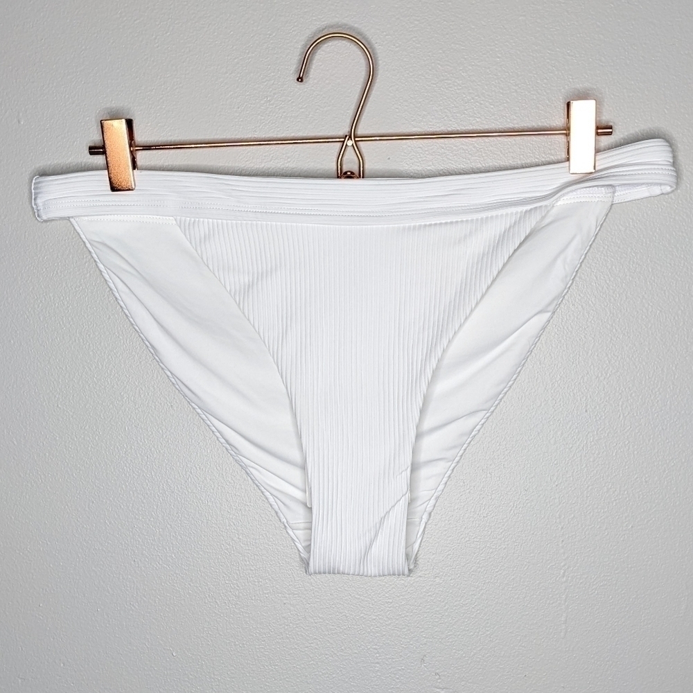 NWT Andie white ribbed bikini bottom XXL